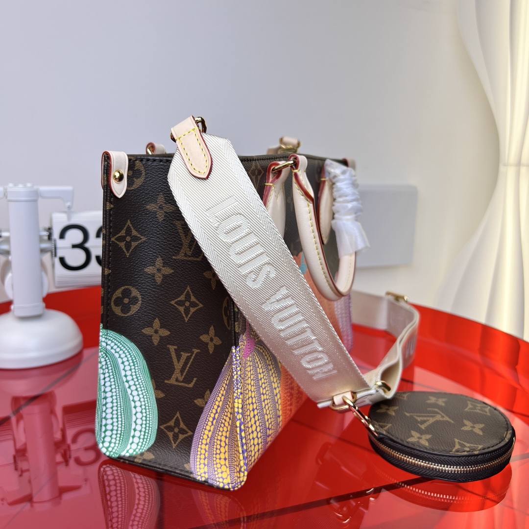 🌼 m46467尺寸:25×19×11.5cmLV海外渠道资源特供❗️LV✖️YK ONTHEGO 小号