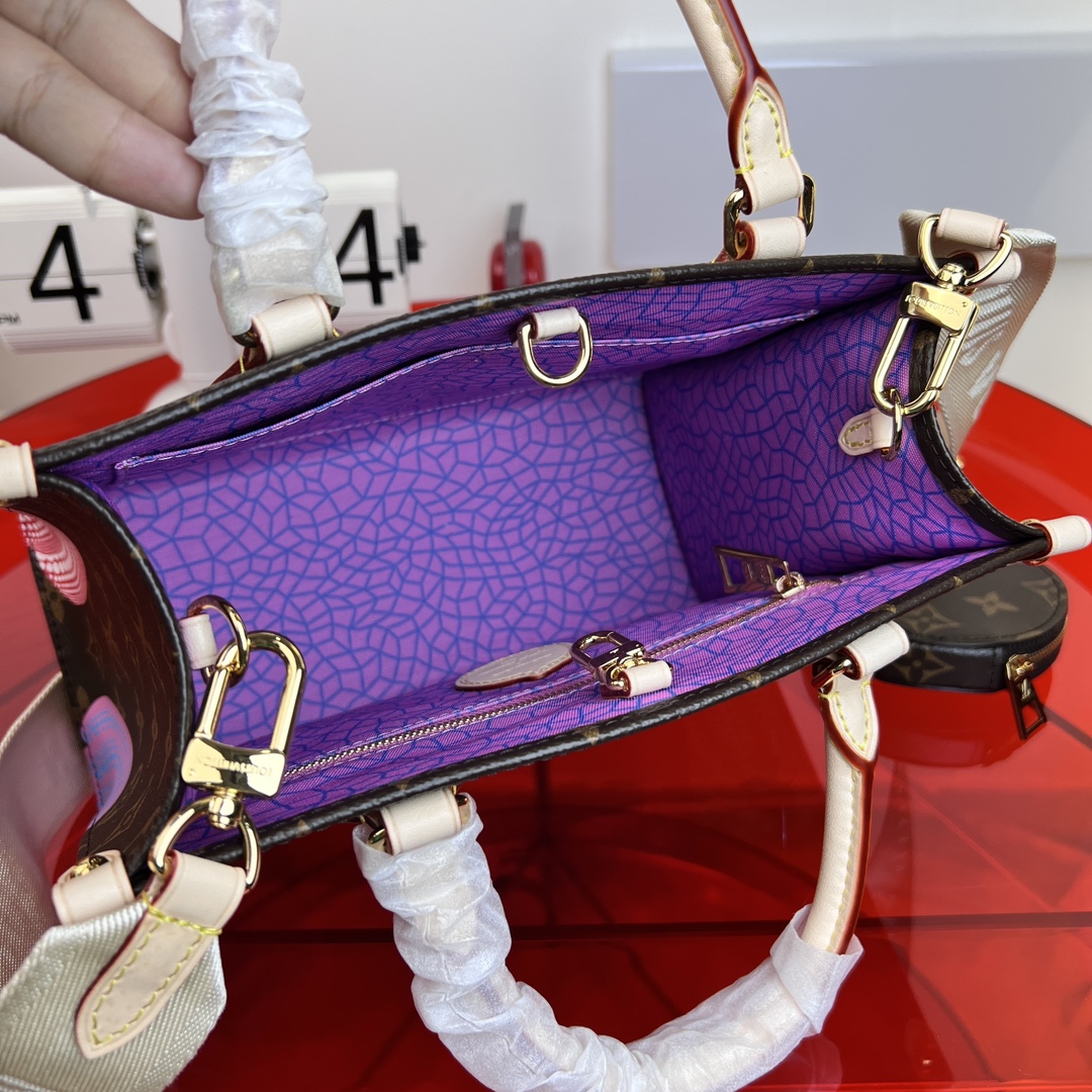 🌼 m46467尺寸:25×19×11.5cmLV海外渠道资源特供❗️LV✖️YK ONTHEGO 小号