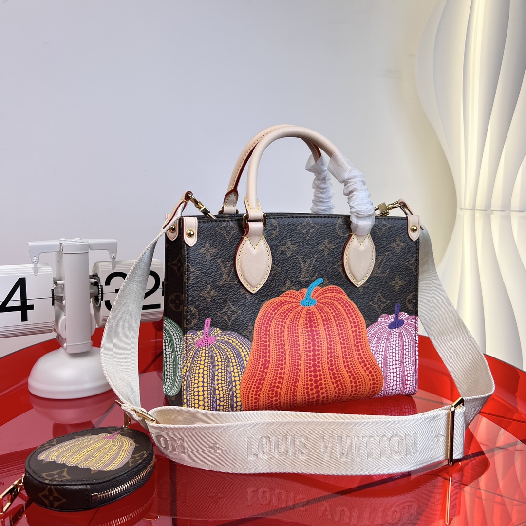 🌼 m46467尺寸:25×19×11.5cmLV海外渠道资源特供❗️LV✖️YK ONTHEGO 小号