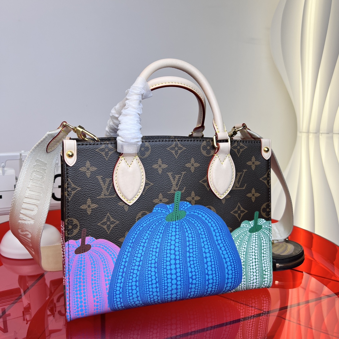 🌼 m46467尺寸:25×19×11.5cmLV海外渠道资源特供❗️LV✖️YK ONTHEGO 小号