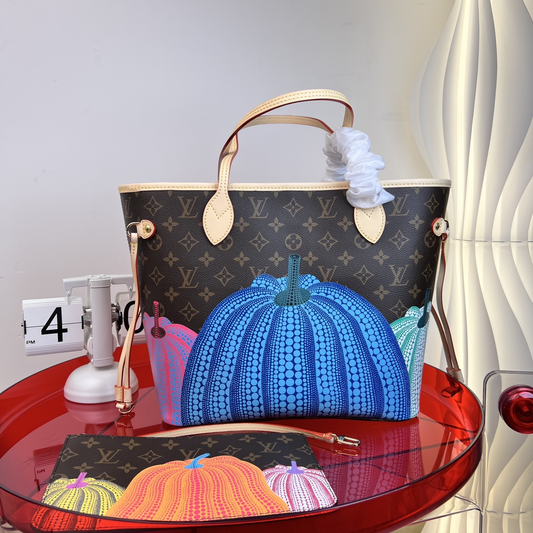 🌼 m46468尺寸:31×28×14cmLV海外渠道资源特供❗️LV✖️YK NEVERFULL 中号