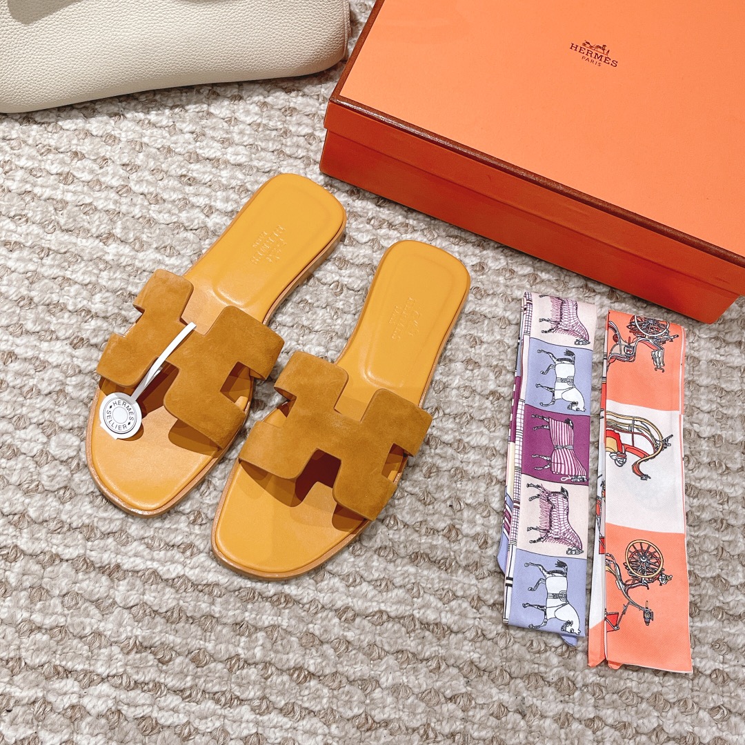 Hermes Shoes Sandals Slippers Found Replica
 Calfskin Cowhide Genuine Leather Fashion