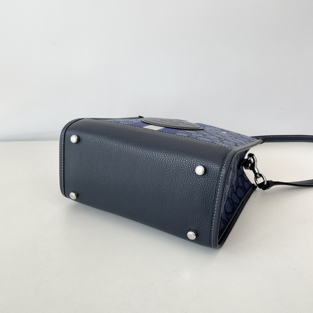 Coach ～纯原 蔻驰C8417 条纹和COACH贴饰DEMPSEY 22号托特包