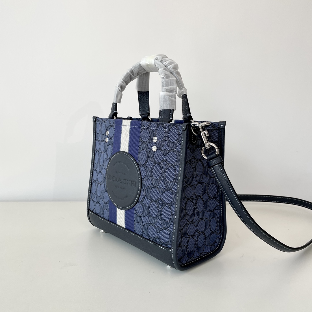 Coach ～纯原 蔻驰C8417 条纹和COACH贴饰DEMPSEY 22号托特包