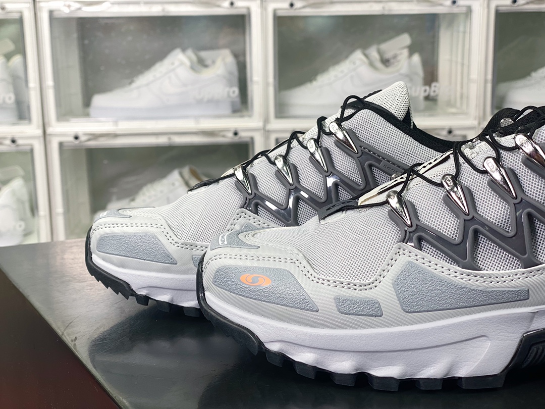 Salomon ACS+OG ”Cement Grey/Orange” Pre-release OG series low-top sneakers ”Mesh Cement Grey Dark Grey Orange” 472368