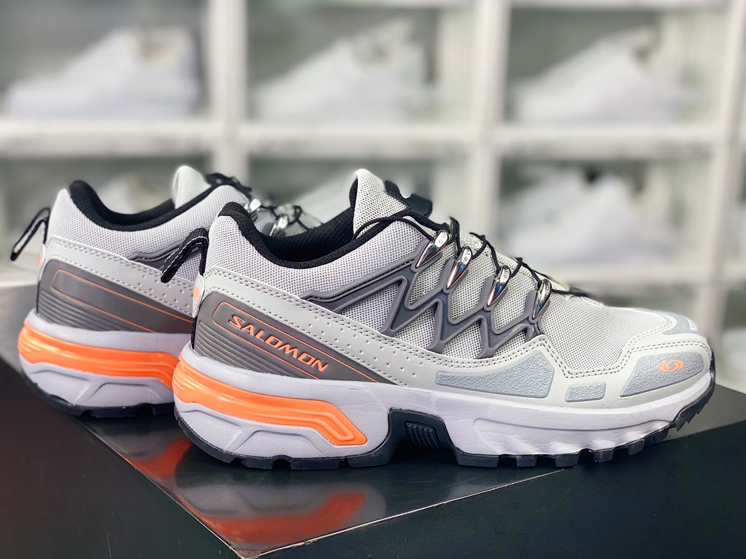 Salomon ACS+OG ”Cement Grey/Orange” Pre-release OG series low-top sneakers ”Mesh Cement Grey Dark Grey Orange” 472368