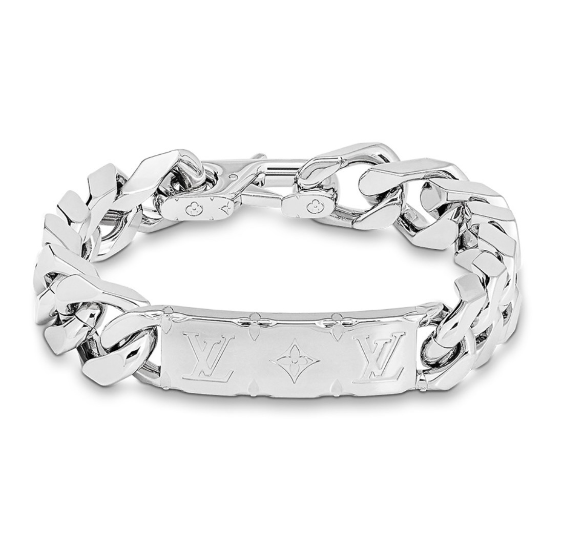 LV Letter Cuban Chain Bracelet - Comprehensive