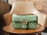 Gucci Marmont Best
 Handbags Crossbody & Shoulder Bags Gold Green Mini