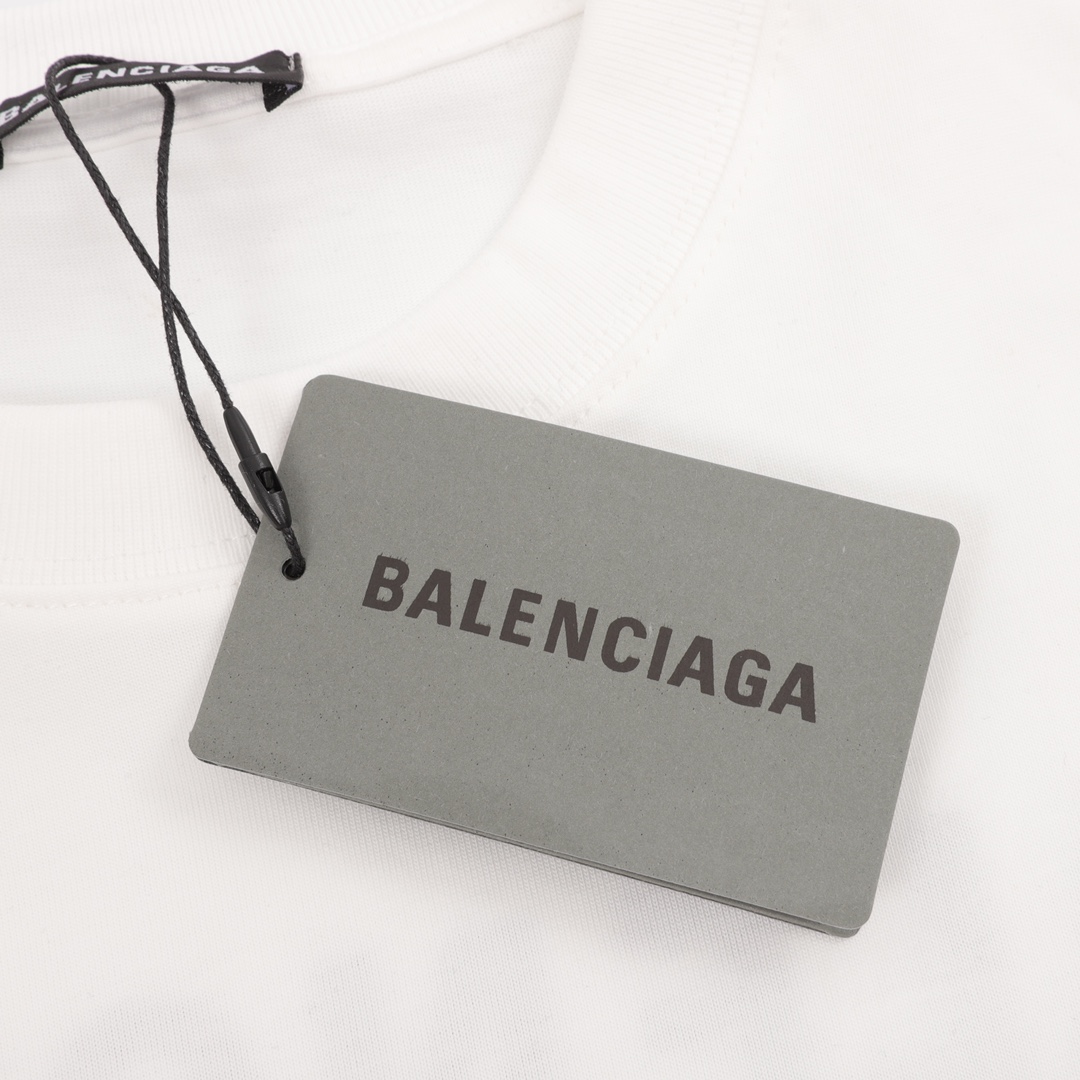 180 Balenciaga /巴黎世家 23ss 前后立体刺绣logo短袖T恤