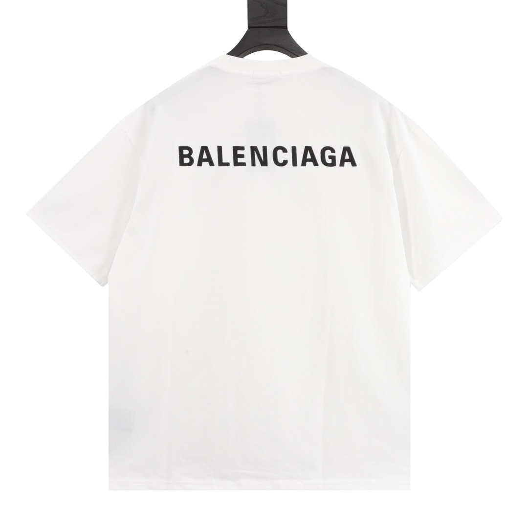 180 Balenciaga /巴黎世家 23ss 前后立体刺绣logo短袖T恤