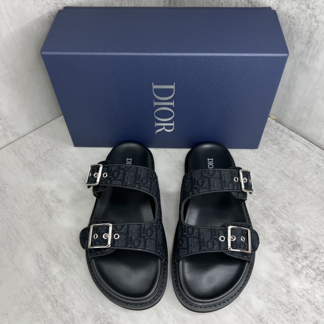 Dior Shoes Slippers Printing Men Summer Collection Oblique