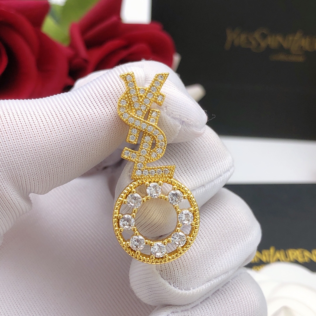 Number YED0056Saint Laurent YSL latest model 🆕🆕 Ear studs with diamond s - Jewelry 4