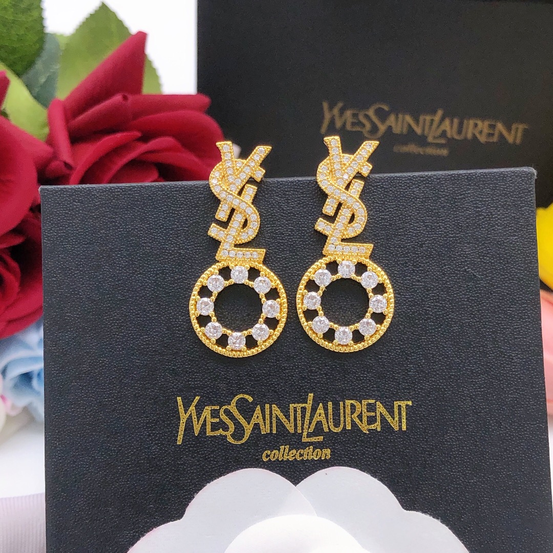 Number YED0056Saint Laurent YSL latest model 🆕🆕 Ear studs with diamond s - Jewelry