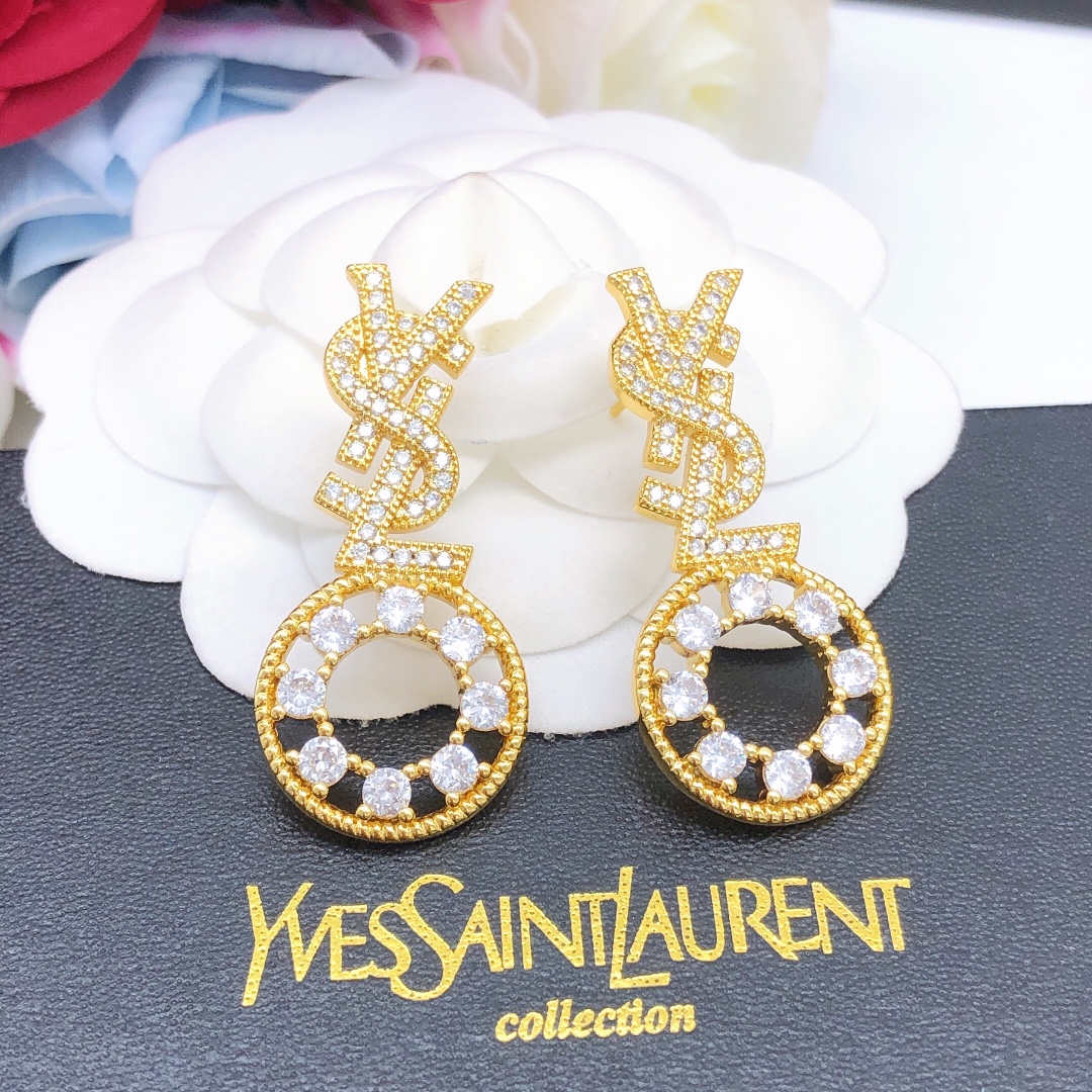 Number YED0056Saint Laurent YSL latest model 🆕🆕 Ear studs with diamond s - Jewelry 5