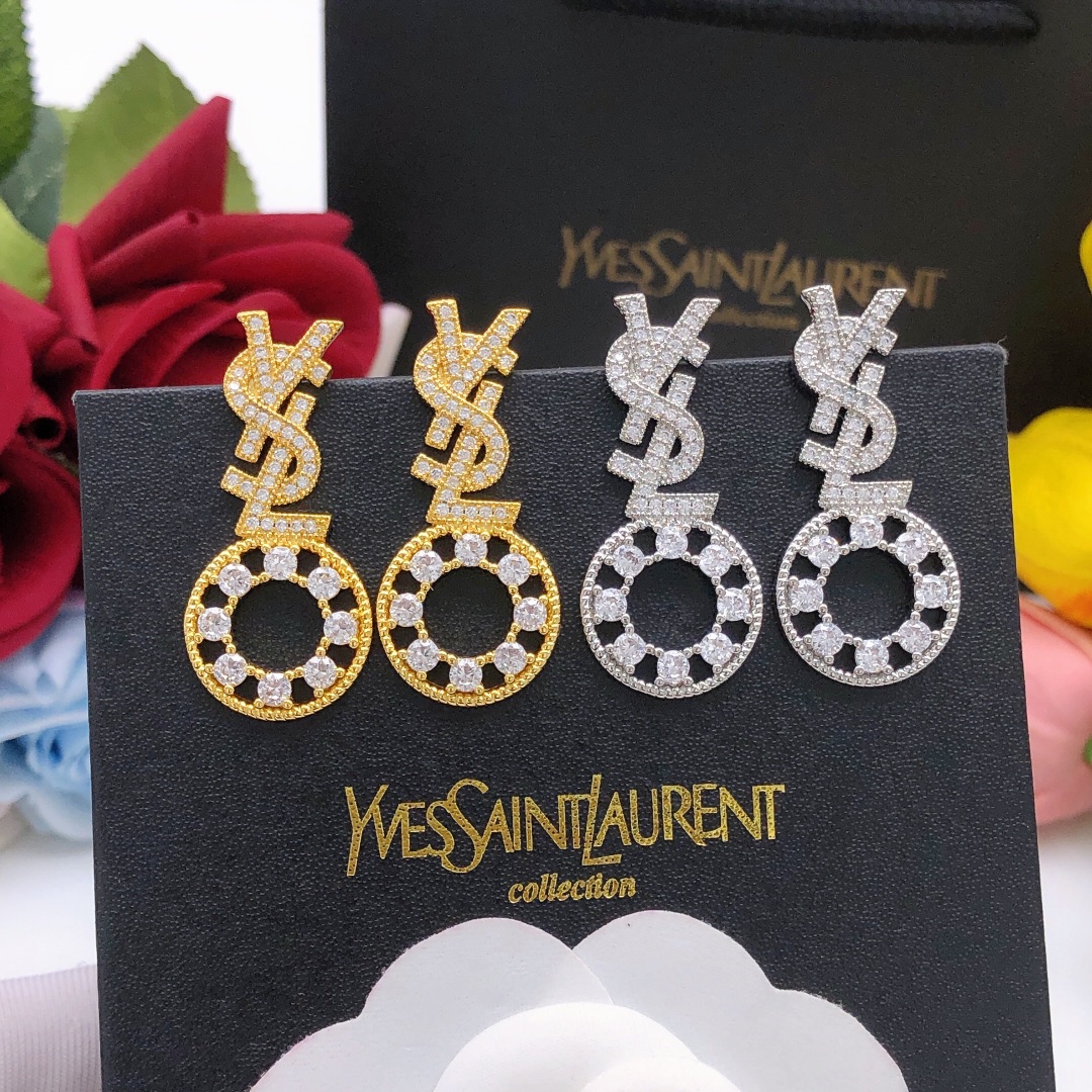 Number YED0056Saint Laurent YSL latest model 🆕🆕 Ear studs with diamond s - Jewelry 9