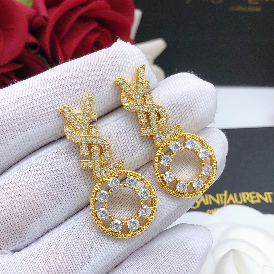 Number YED0056Saint Laurent YSL latest model 🆕🆕 Ear studs with diamond s - Jewelry 3