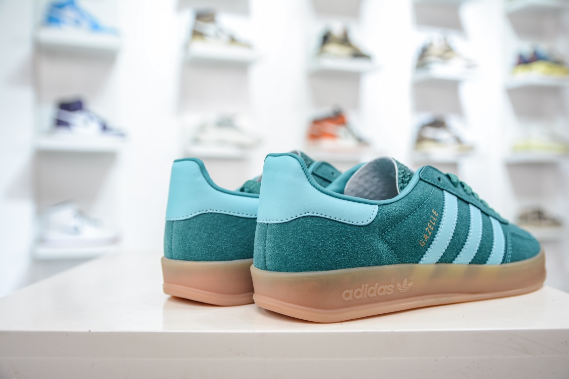 E Adidas Originals Gazelle Indoor Clover Retro Casual Non-slip Wear-resistant Low-top Sneakers IG9979