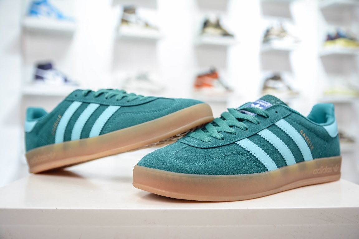 E Adidas Originals Gazelle Indoor Clover Retro Casual Non-slip Wear-resistant Low-top Sneakers IG9979