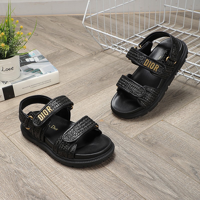 Tejido rústico P270 DIOR últimas sandalias Esta sandalia DiorAct de piel de oveja de raza mixta es e