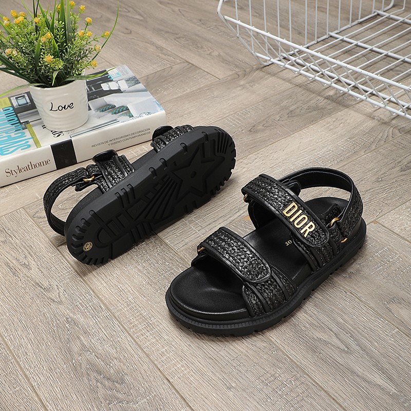 Tejido rústico P270 DIOR últimas sandalias Esta sandalia DiorAct de piel de oveja de raza mixta es e