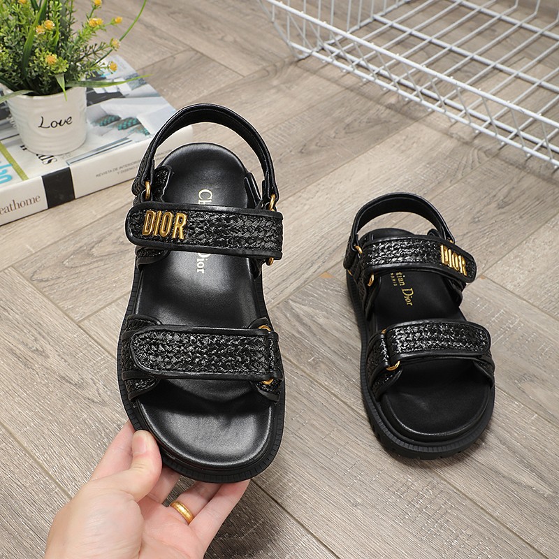 Tejido rústico P270 DIOR últimas sandalias Esta sandalia DiorAct de piel de oveja de raza mixta es e