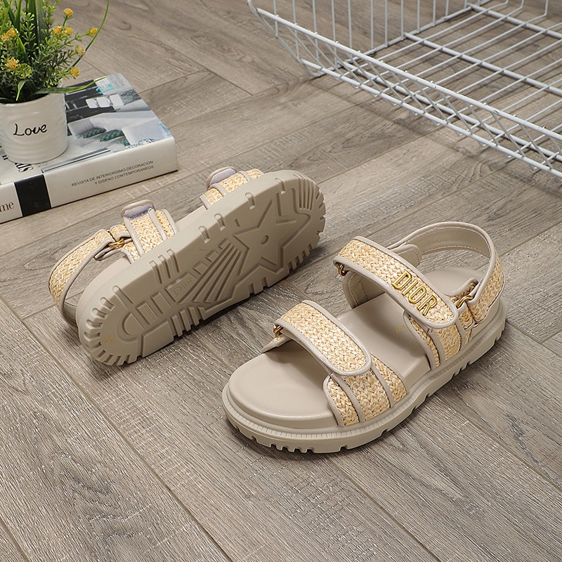 Tejido rústico P270 DIOR últimas sandalias Esta sandalia DiorAct de piel de oveja de raza mixta es e