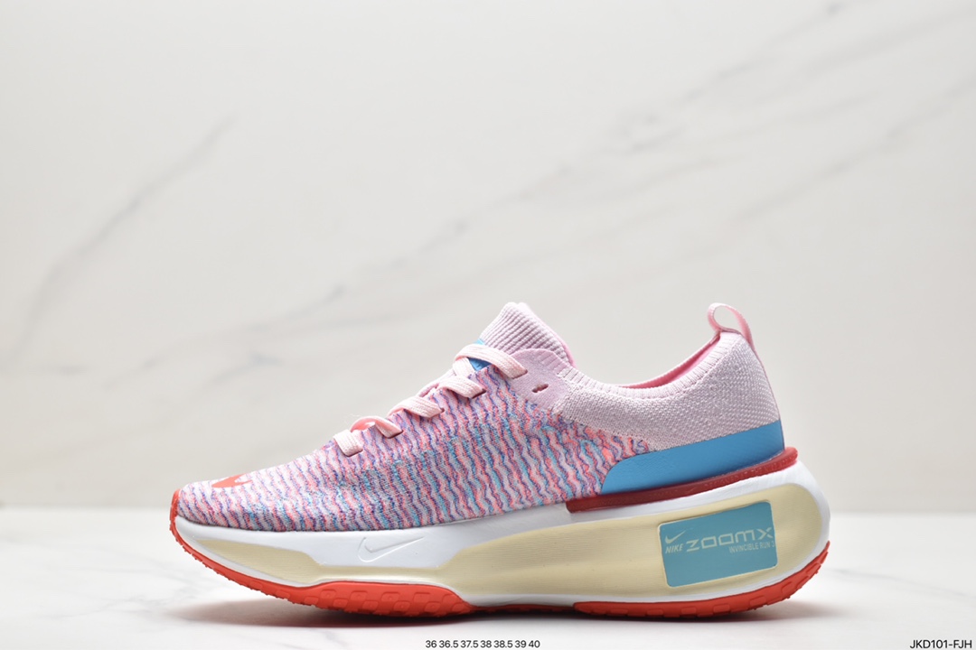 160 耐克NIKE ZOOMX INVINCIBLE RUN FK3 短跑马拉松系带系列轻量休闲运动慢跑鞋