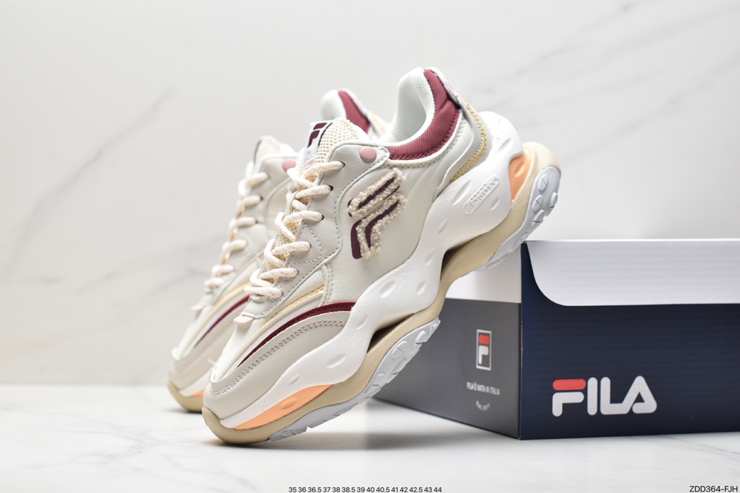 Fila Fusion Bianco 2 tide brand shock absorption non-slip wear-resistant casual thick-soled dad shoes T12W311103FBF