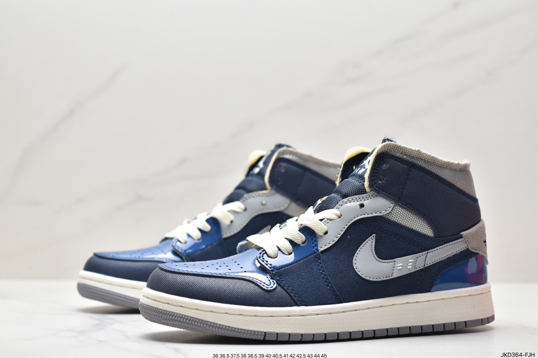 160 Air Jordan 1 Low 灰蓝拼接解构 DR8868-400