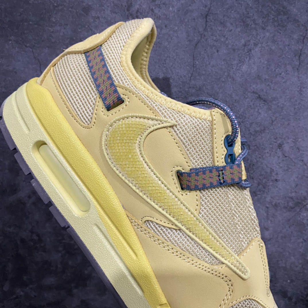 图片[7]-【纯原版本】Travis Scott x Nike Air Max 1 \”Saturn Gold\”\’ 复古休闲跑步鞋 小麦色 倒钩 货号：DO9392-700n全新原楦档案原纸版数据开发版型n采用同源一致Prime Asia原厂丝光头层磨砂皮革饰片组合原装三明治网布物料 原厂材质纯手工复杂串珠效果倒钩子n正确二次成型\’猛帮\’成型工艺❌区别市面版本n升级回弹PU缓震中底材质 全新独家开模底纹橡胶鞋底 Size：36 36.5 37.5 38 38.5 39 40 40.5 41 42 42.5 43 44 44.5 45 46 47.5n-莆田鞋批发中心