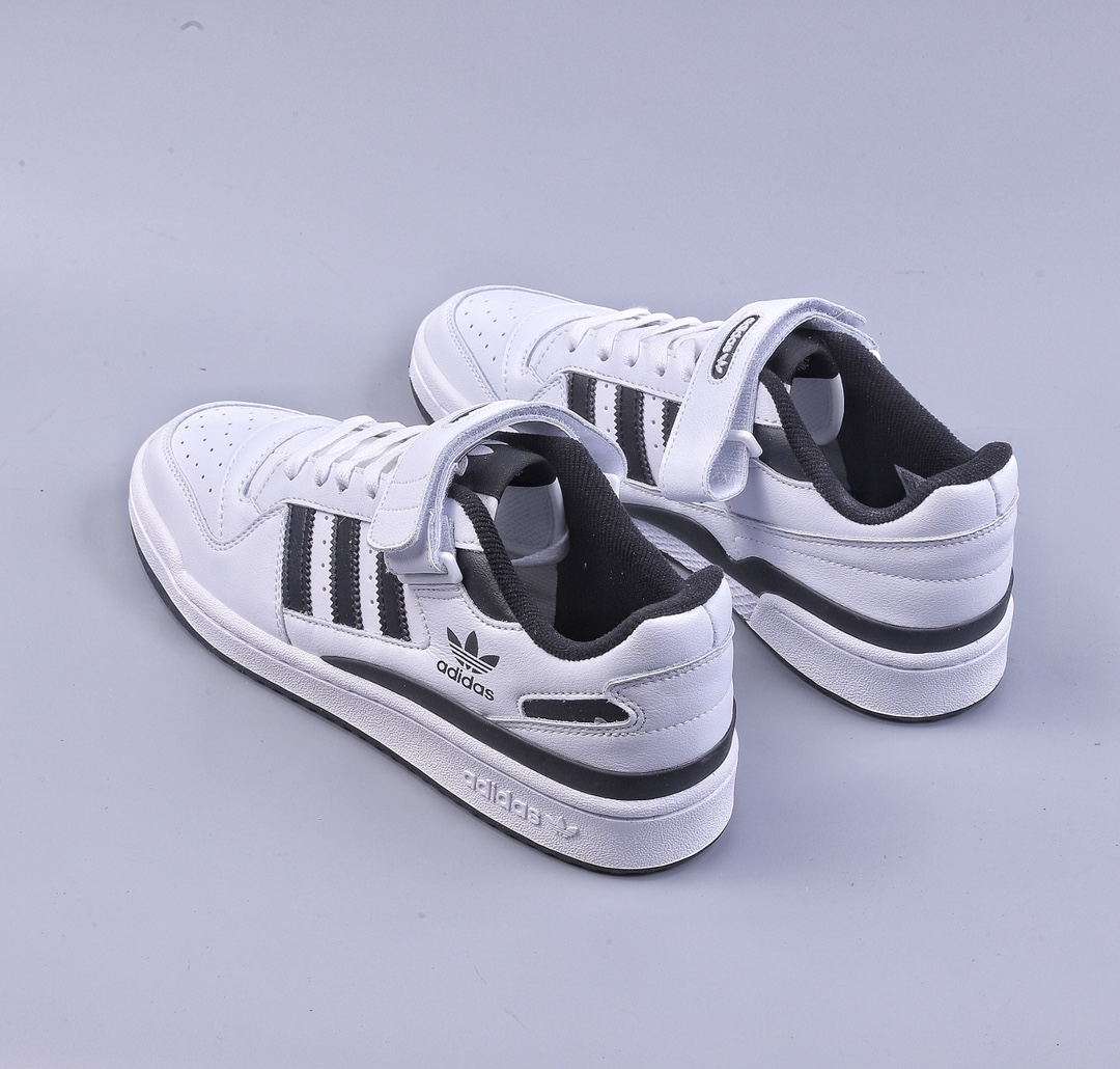 Adidas Forum 84 Low White and Black Low-top All-match Trendy Casual Sports Shoes FY7757