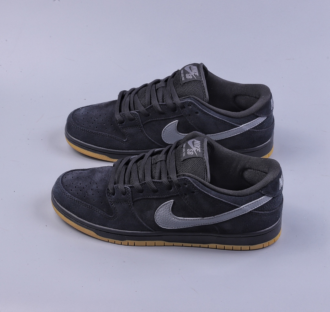 SB Dunk Low Raw Rubber Black Gray SB Dunk Series Low-top Casual Sports Skateboard Shoes BQ6817-010