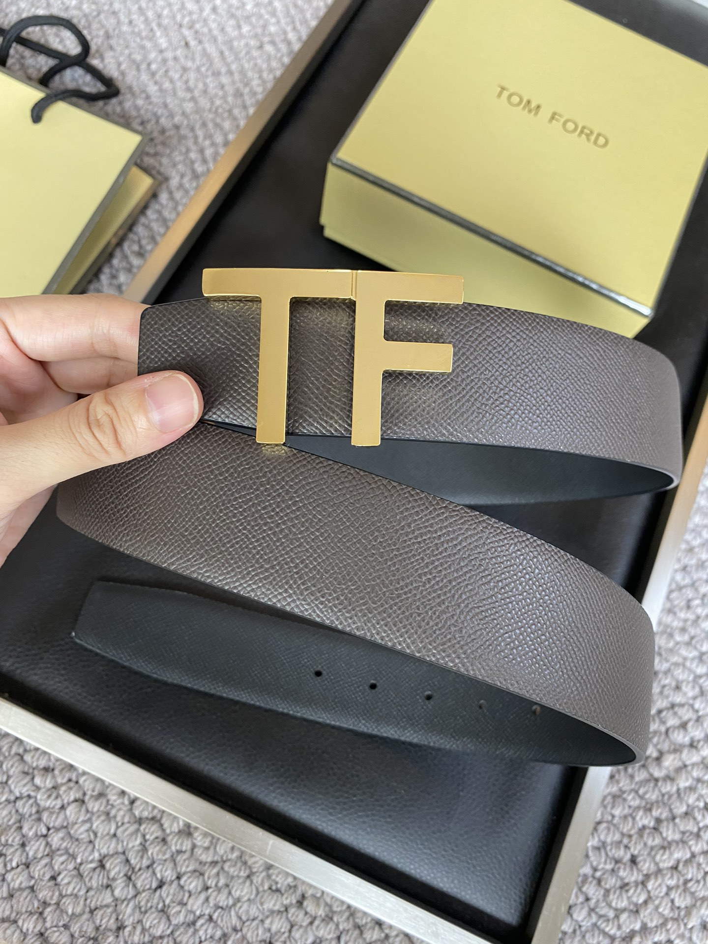 Tom Ford Belts Perfect Quality
 Men Calfskin Cowhide