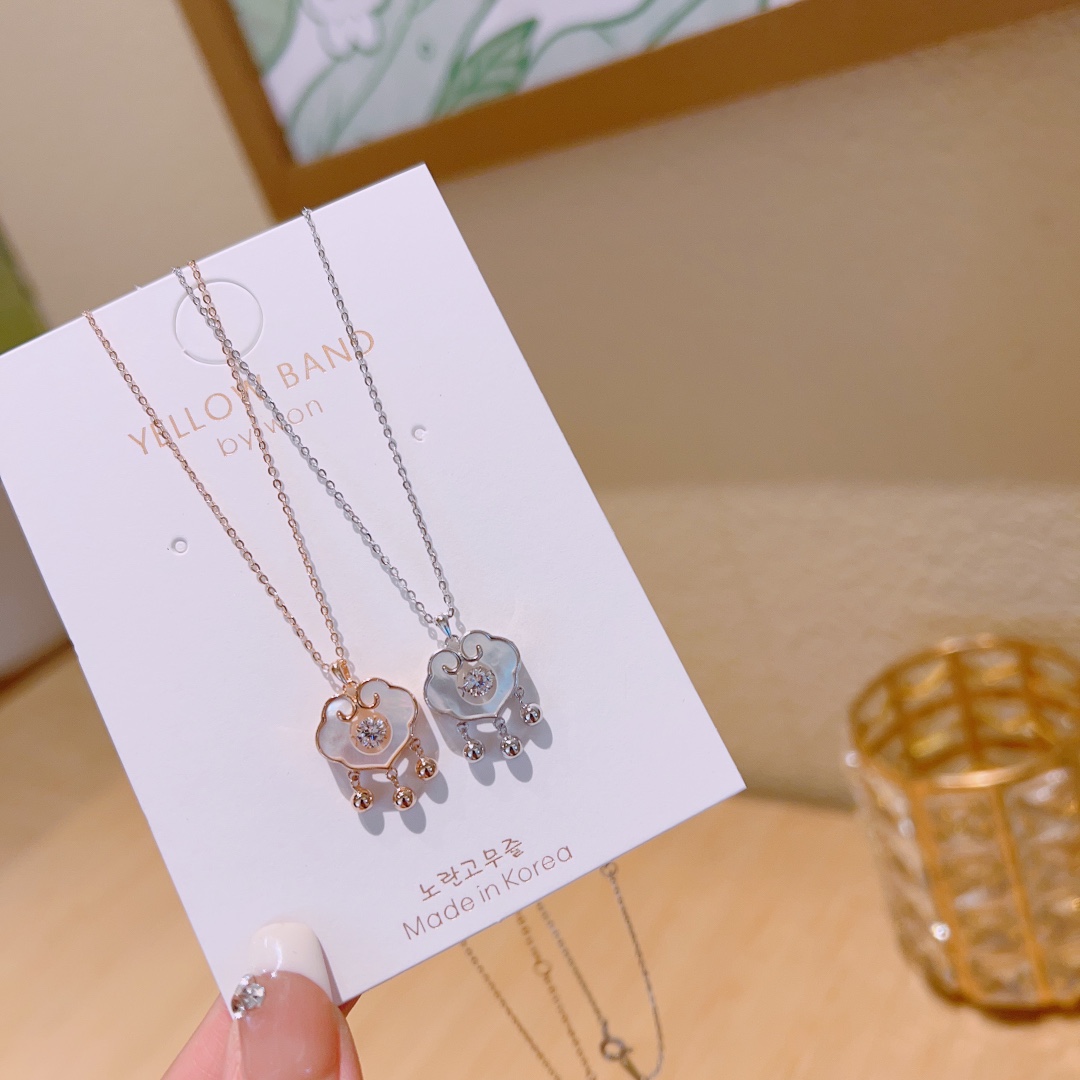 ファッション高品質シルバーネックレスシルバー 新年