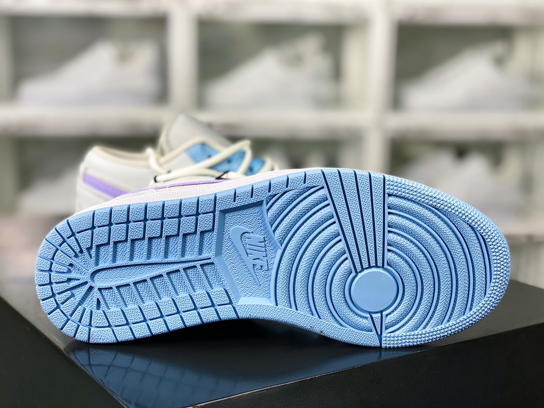 220  Air Jordan 1 Low GS”Mint/Green/White”AJ1乔丹一代低帮经典复古篮球鞋“天蓝深灰白紫勾”DC0774-050