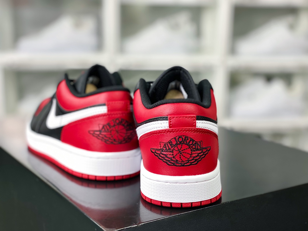 220 Air Jordan 1 Low”White Toe”AJ1乔丹一代低帮篮球鞋“黑白红钩子”553558-066