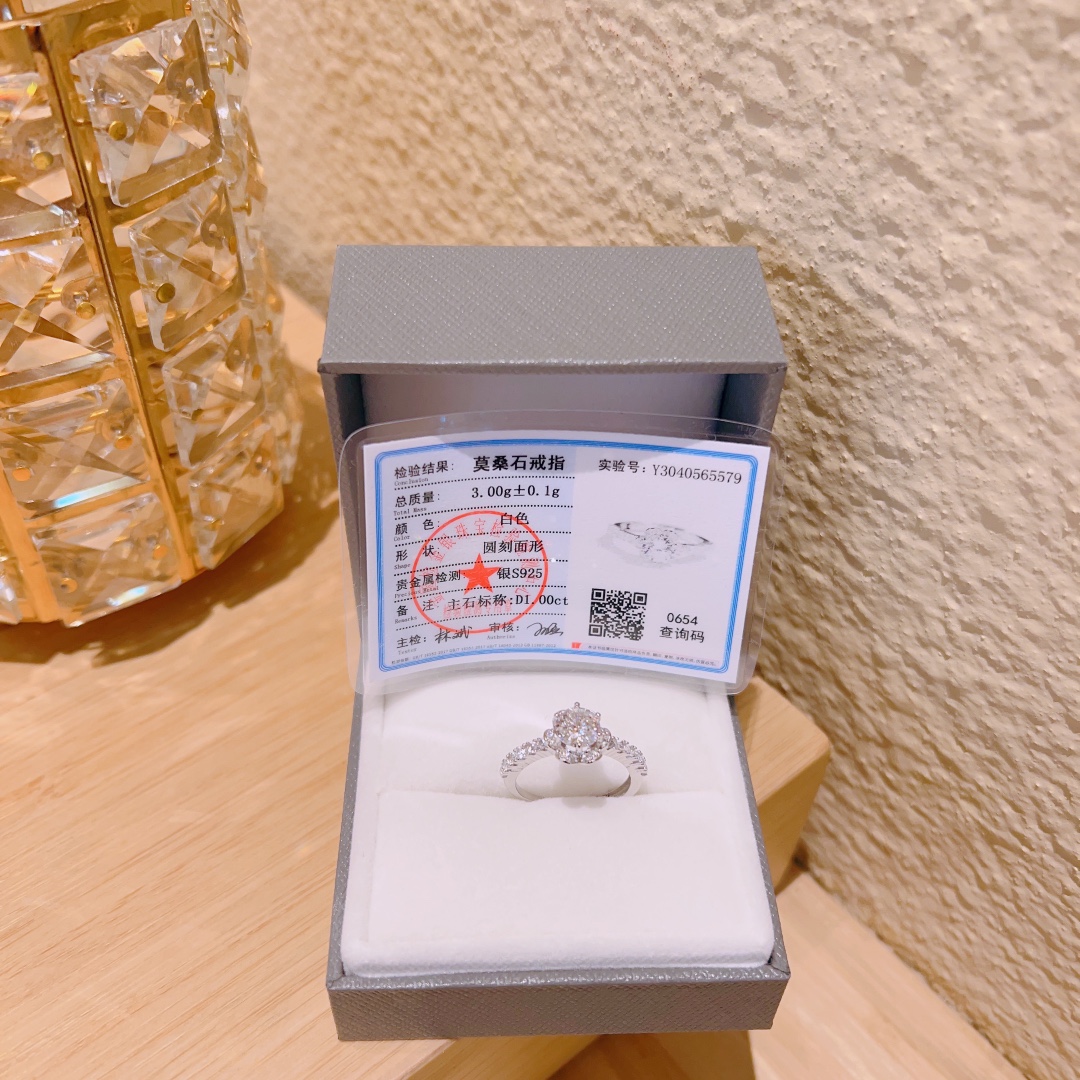 Solid Silver Moissanite Ring Ultra Minimal Gift for Her Gold