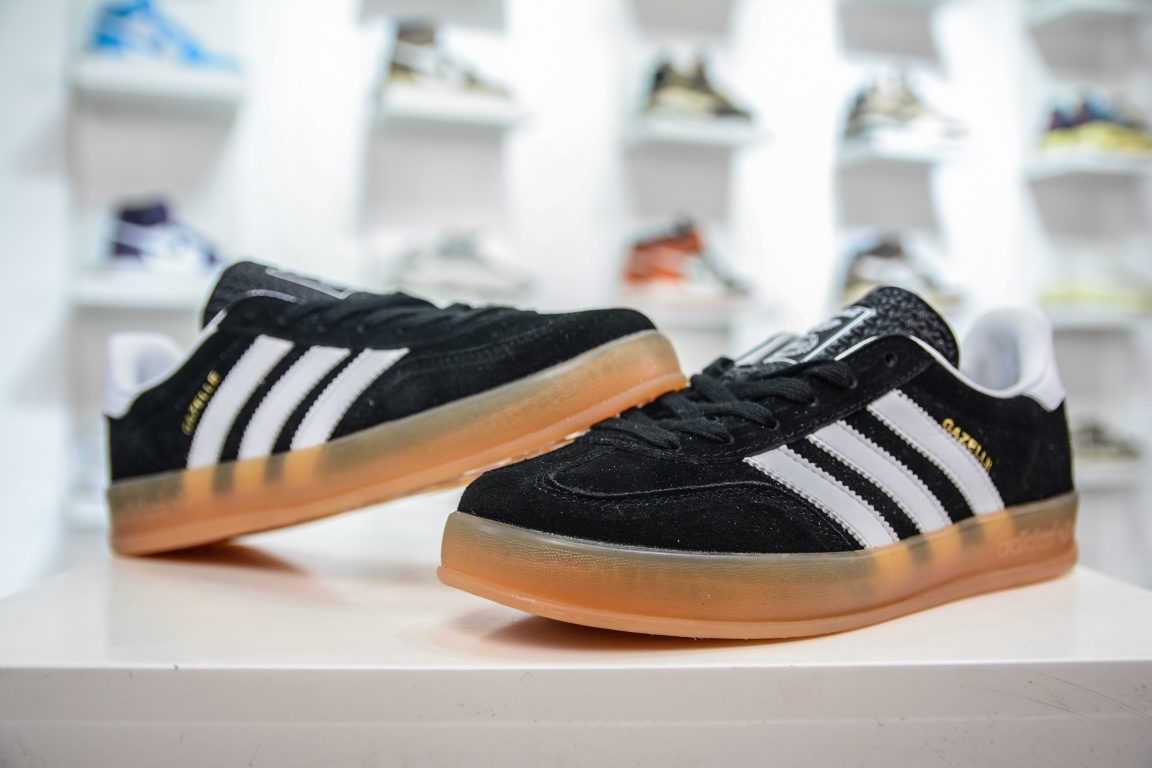 E Adidas Originals Gazelle Indoor Black and White HO6259