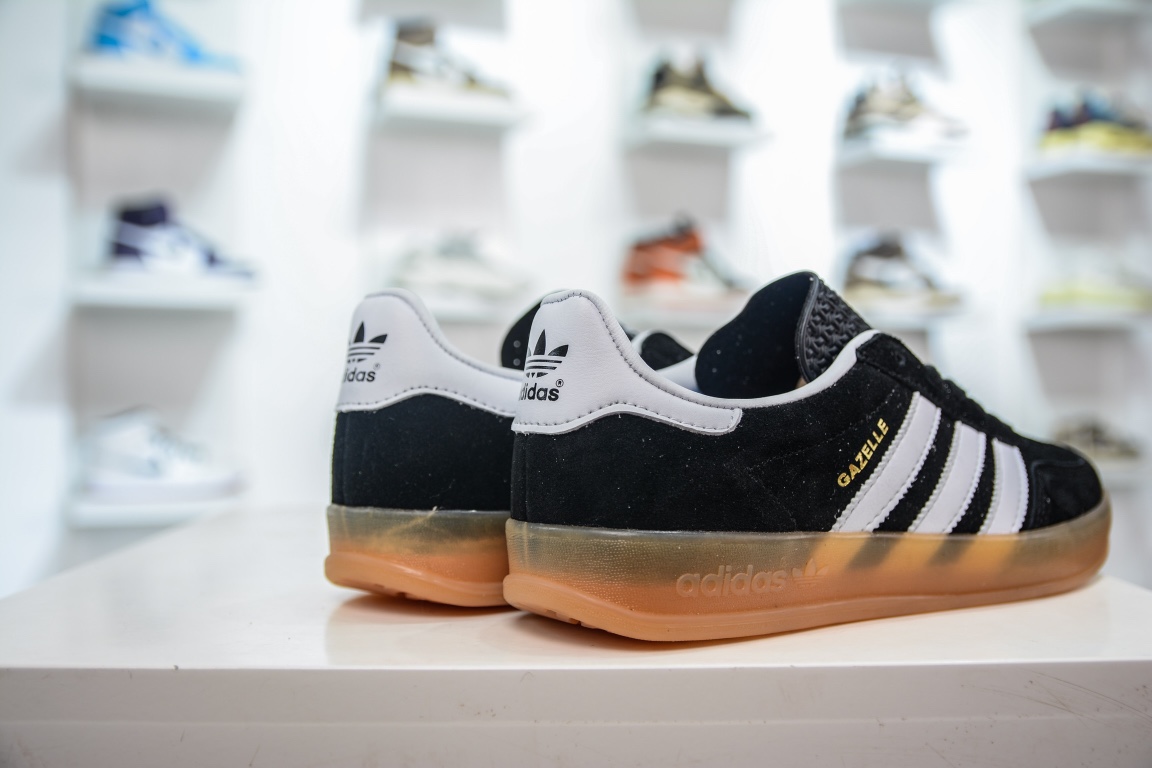 E Adidas Originals Gazelle Indoor Black and White HO6259