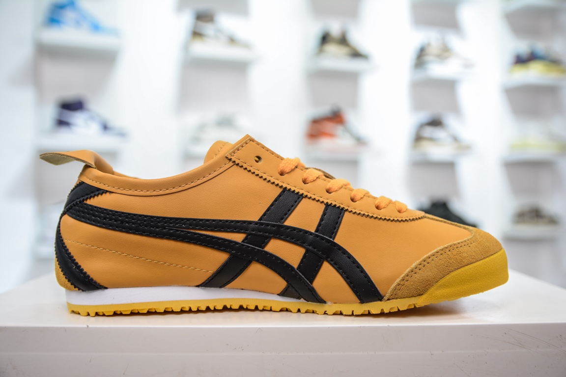 R Top Asics Onitsuka Tiger Mexico 66 Bruce Lee Black and Yellow