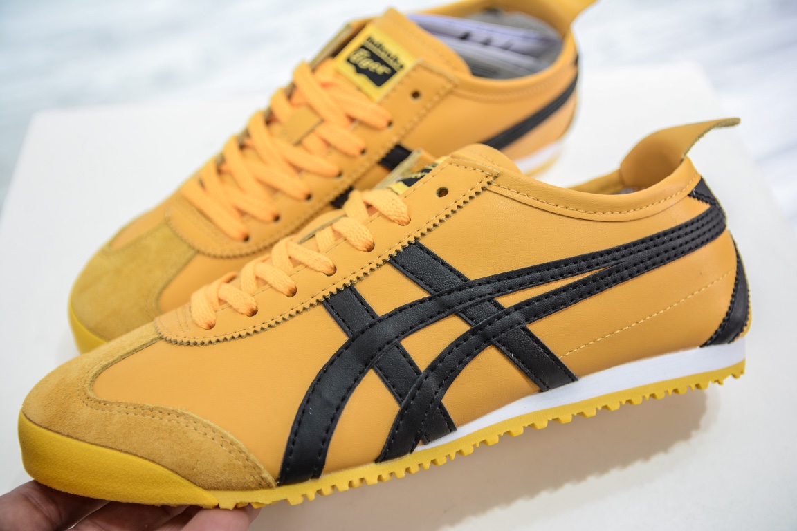 R Top Asics Onitsuka Tiger Mexico 66 Bruce Lee Black and Yellow