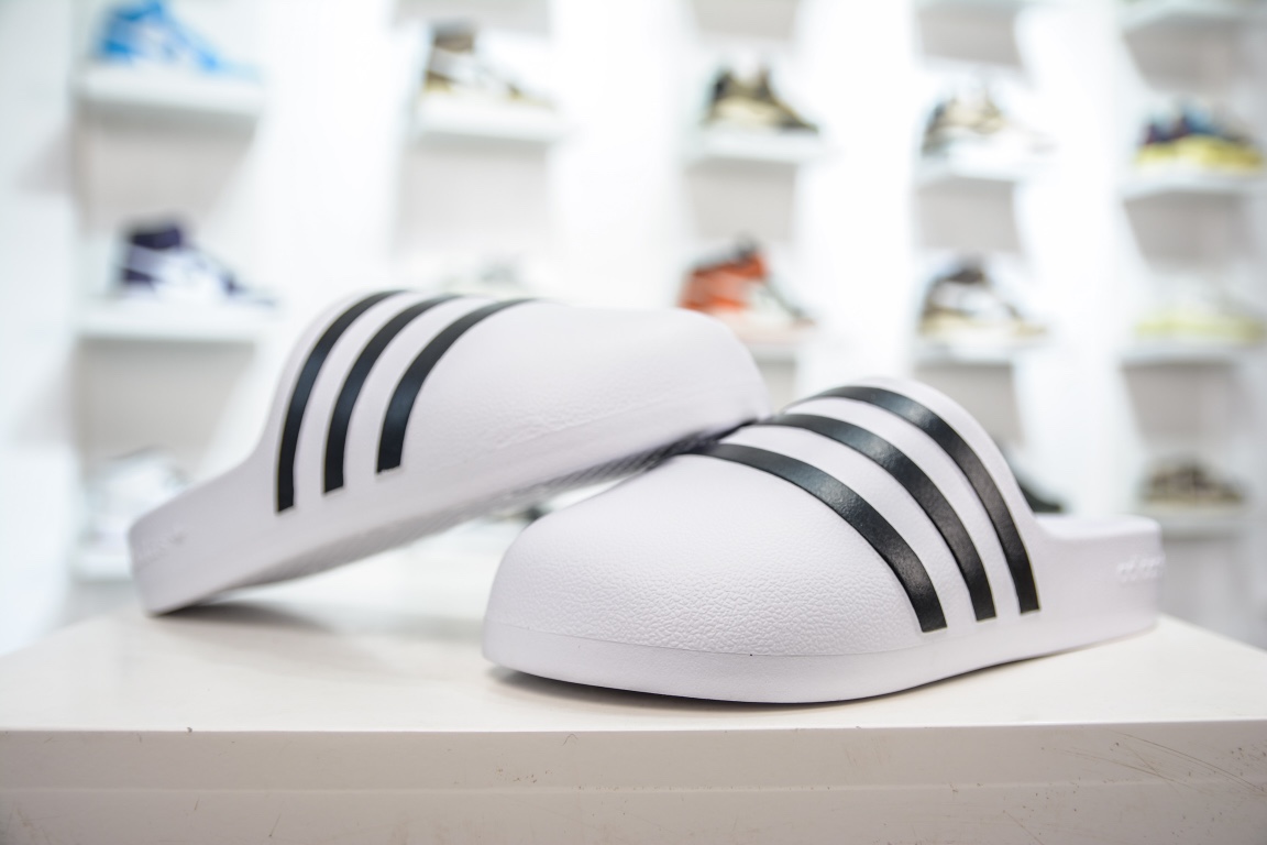 Adidas Originals Adilette Adifom Black and White HQ7219