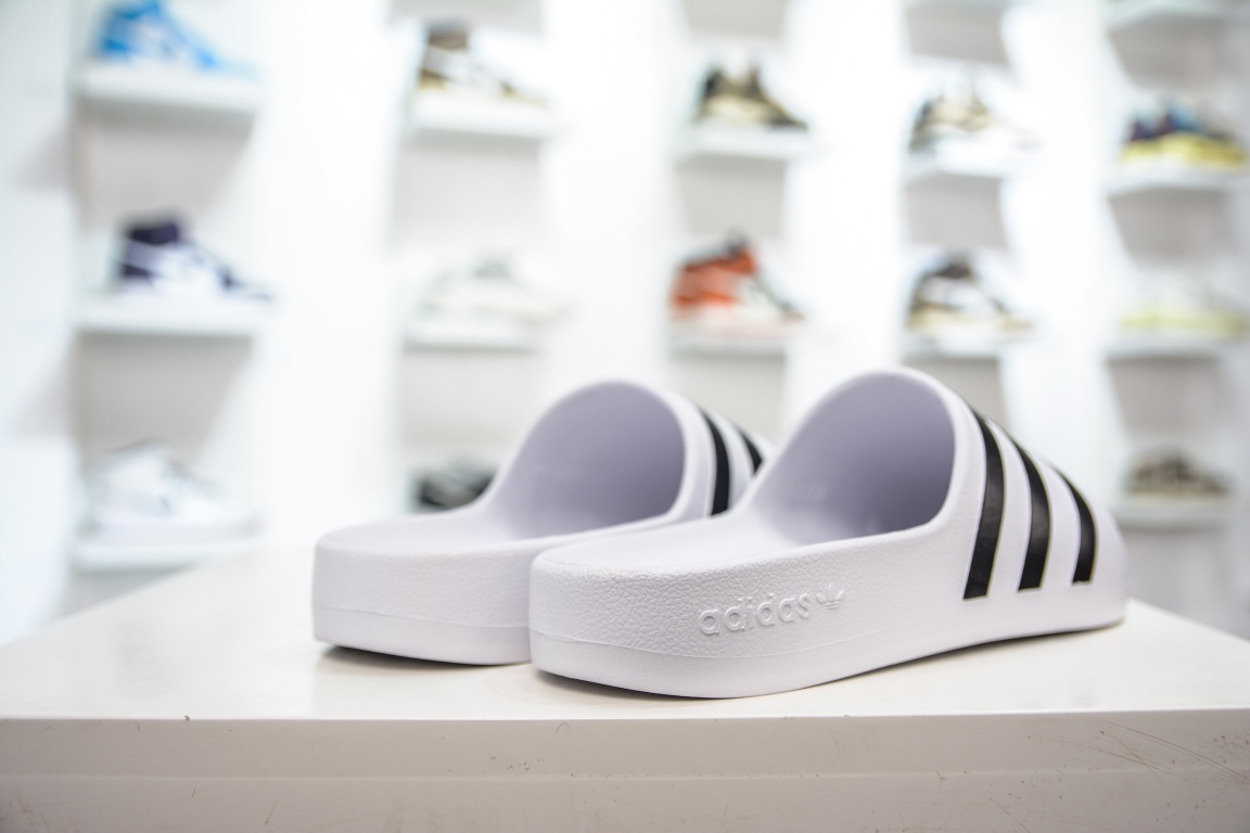 Adidas Originals Adilette Adifom Black and White HQ7219