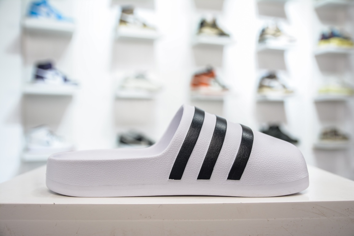 Adidas Originals Adilette Adifom Black and White HQ7219