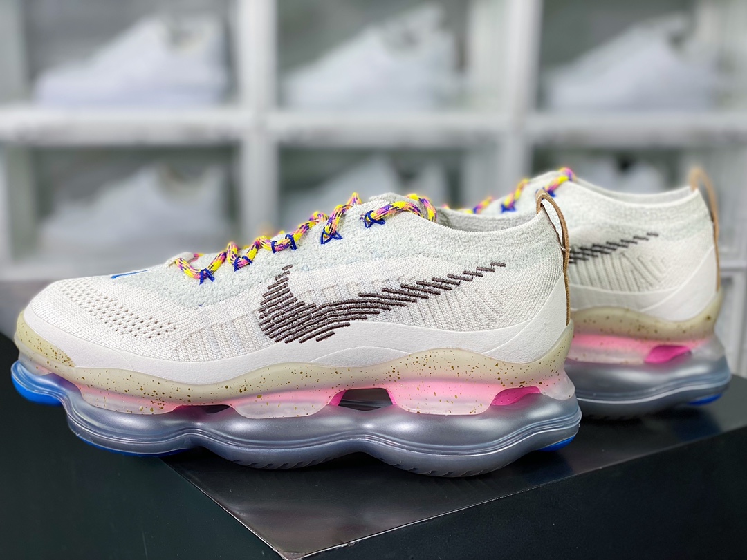 280  Air Max Scorpion Flyknit”Hiking”天蝎座系列2022款超级大气垫慢跑鞋“针织浅灰黄粉蓝”FJ7070-001