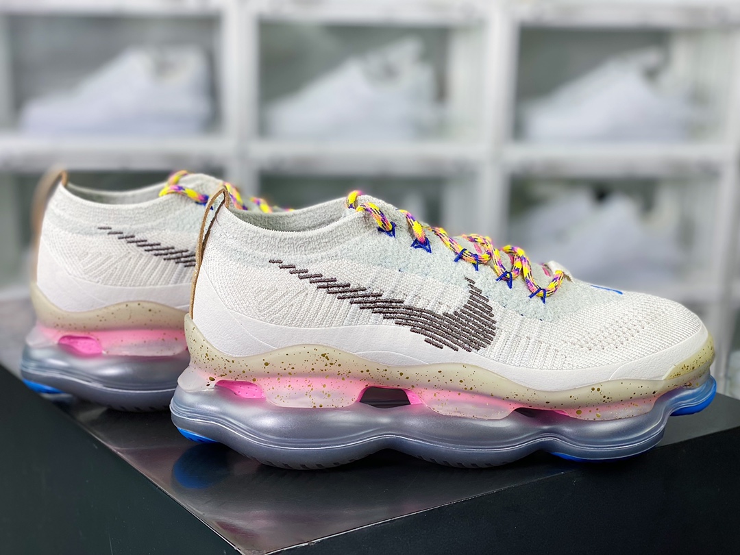280  Air Max Scorpion Flyknit”Hiking”天蝎座系列2022款超级大气垫慢跑鞋“针织浅灰黄粉蓝”FJ7070-001