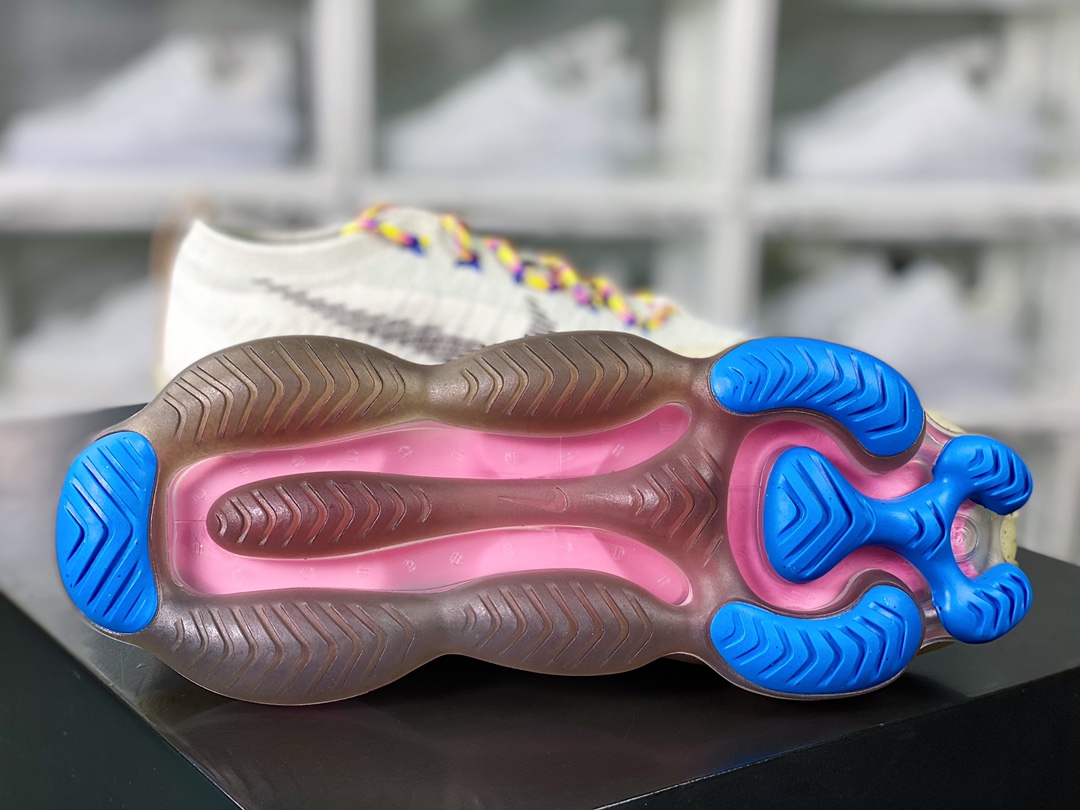 280  Air Max Scorpion Flyknit”Hiking”天蝎座系列2022款超级大气垫慢跑鞋“针织浅灰黄粉蓝”FJ7070-001