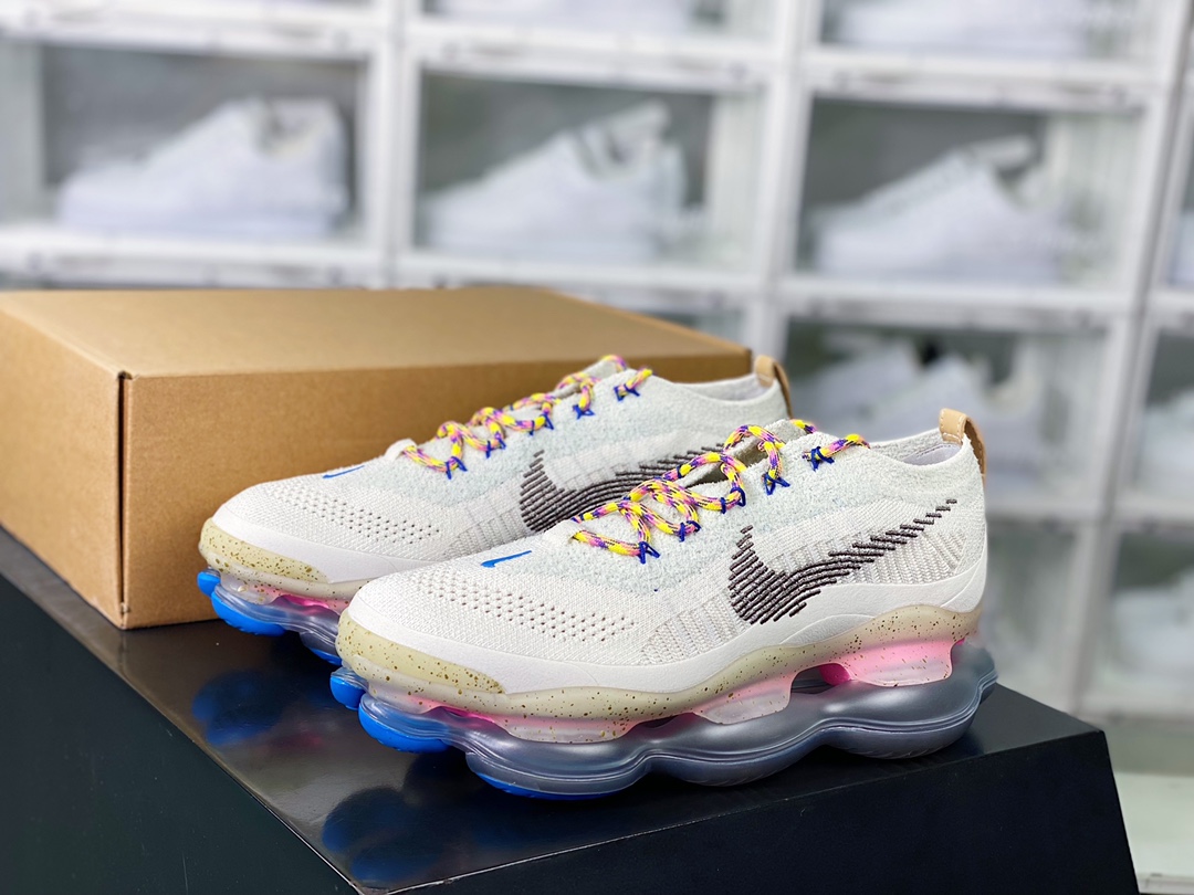 280  Air Max Scorpion Flyknit”Hiking”天蝎座系列2022款超级大气垫慢跑鞋“针织浅灰黄粉蓝”FJ7070-001