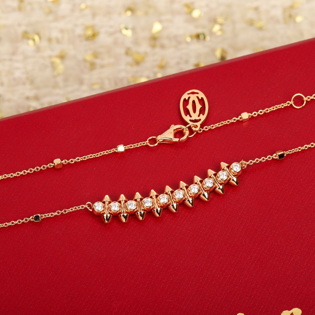 [Cartier Jewelry]208523 [Our product] Rivet ten diamond necklace, can be custo