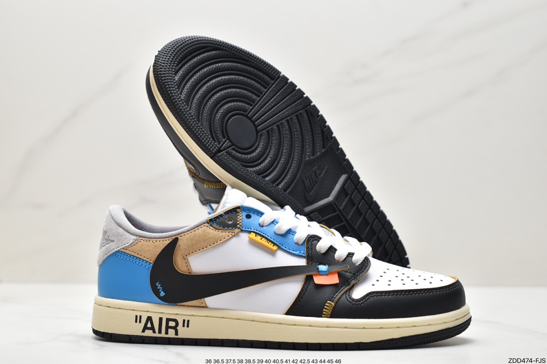 First layer Air Jordan 1 Low x Off-White Custom low-top CZ0790-102